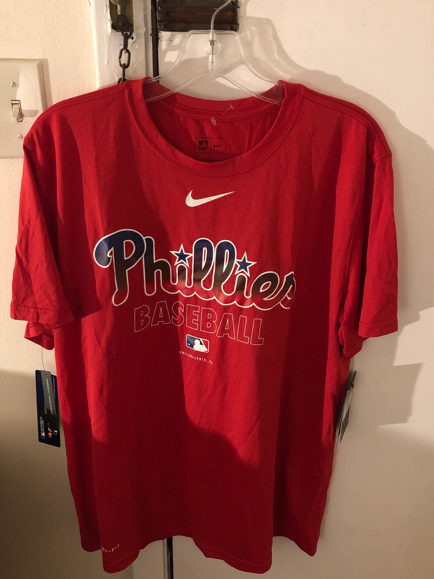 Nike MLB, Shirts, Phillies Nike Dry Fit Tshirt