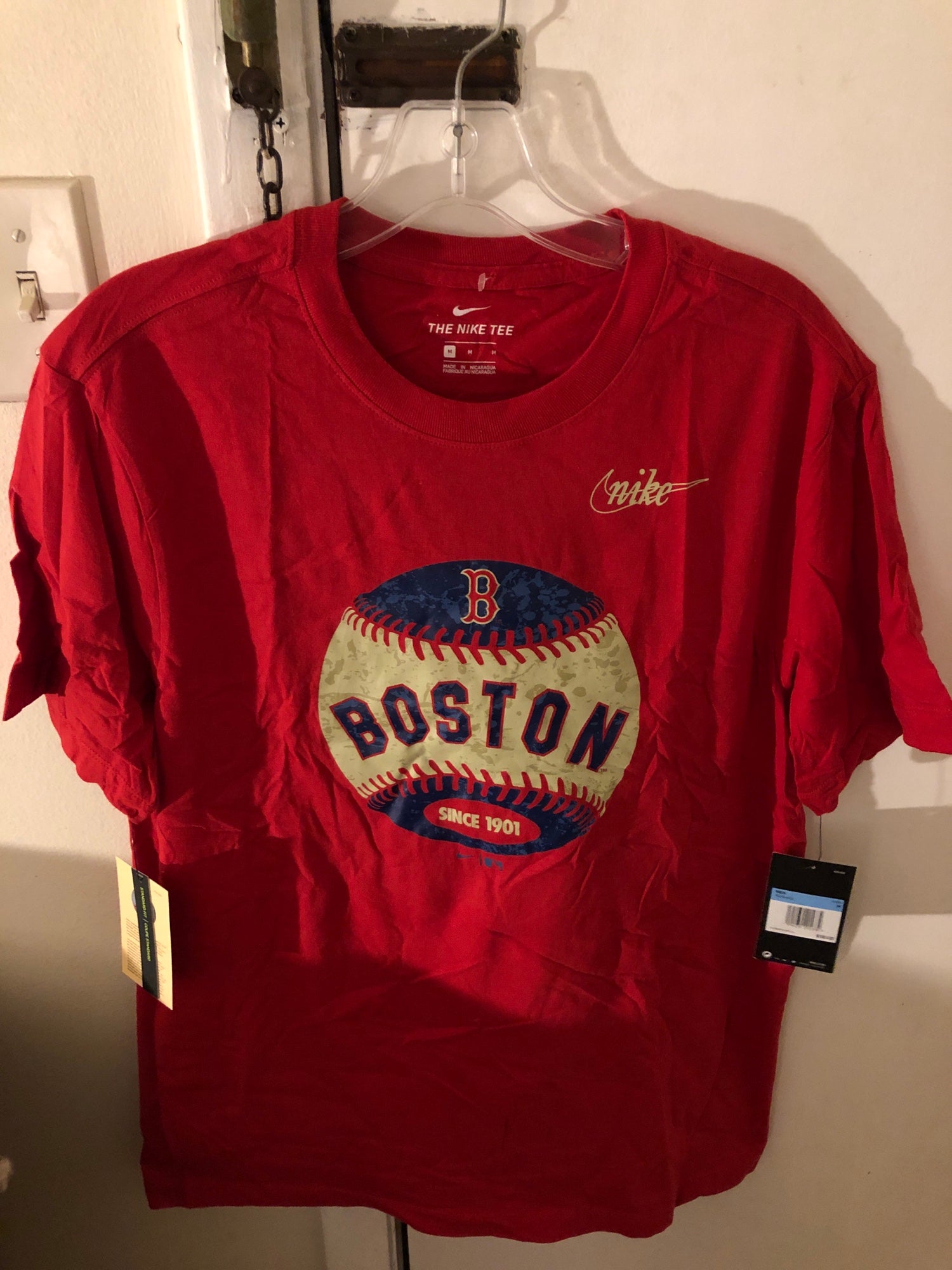 Boston Red Sox T Shirt Adult M Green MLB Baseball adidas St