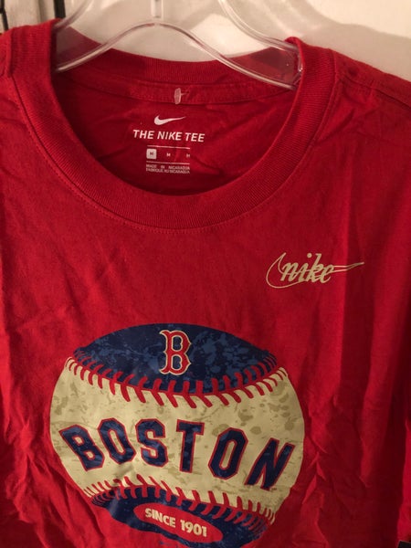 Nike Boston Red Sox T Shirt Short Sleeve Crew Neck MLB Dri-Fit Nike Tee  Size Lg