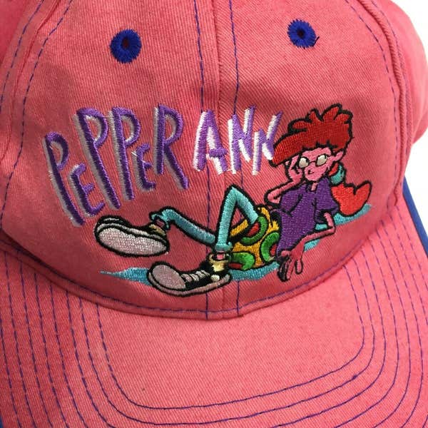 Vintage 90s Disney Pepper Ann Cartoon Snapback Hat Cap Pink