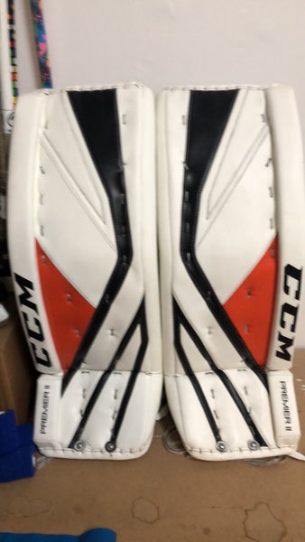 Used 33" CCM Pro Stock Premier II Pro Goalie Leg Pads