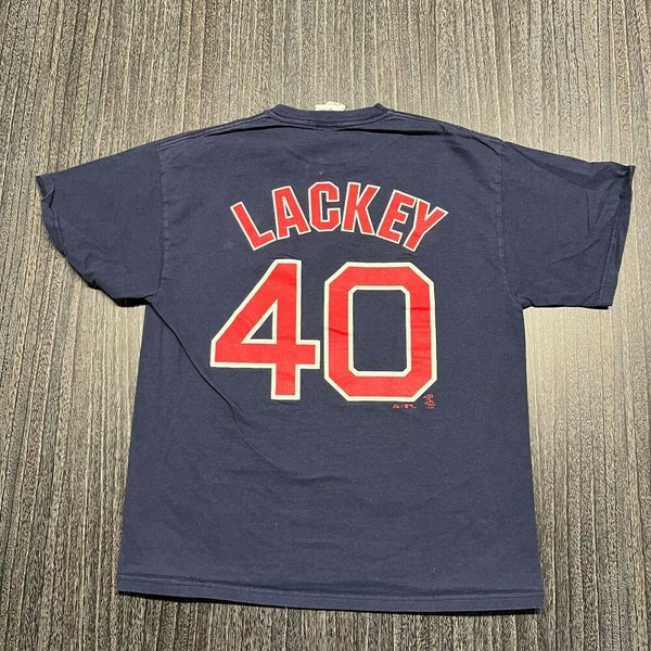 Boston Red Sox #40 John Lackey Dark Blue Embroidered MLB J…