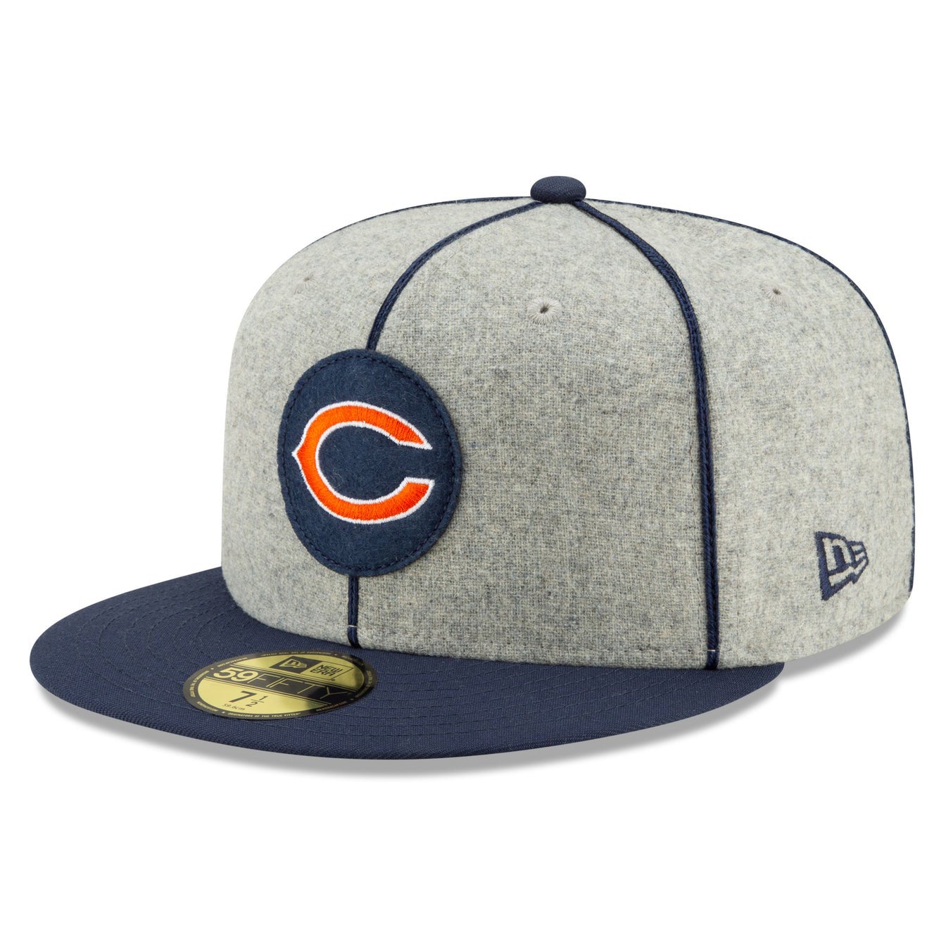 Unisex Chicago Bears B Logo New Era 59FIFTY Fitted Hat 7