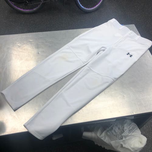 Under Armour Youth X-Large Loose Fit White Baseball Pants
