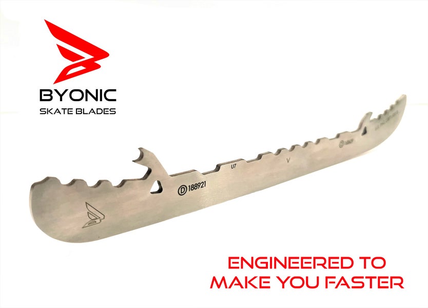 Pair of New Byonic Runners (Blades) for Bauer LS Edge - Brushed Stainless Steel (2 Sets) - 280mm