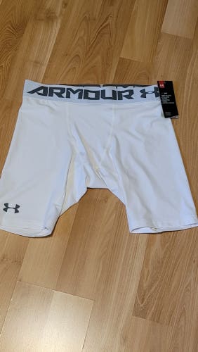 White Men's New XL Under Armour Compression Shorts