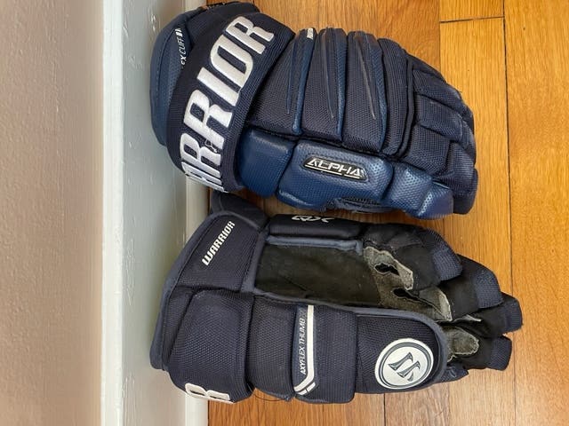 Used Warrior Alpha QX Gloves 13" Navy 13"