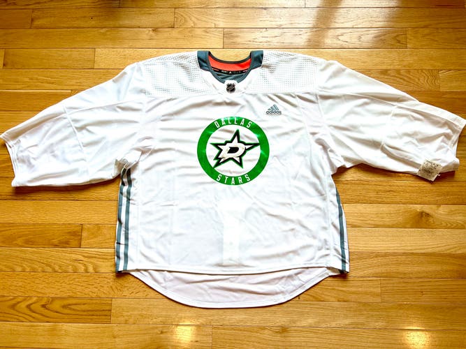Dallas Stars MIC Goalie Cut Adidas Pro Stock Jersey White Size 60G, MiC, NWT