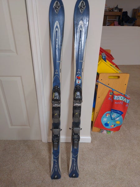 Used Women's 2014 K2 All Mountain t nine Skis With Bindings Max Din 10