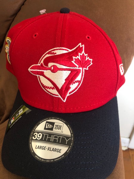 Toronto Blue Jays MLB New Era July 4th - Stars & Stripes 39THIRTY Flex  Hat-Red