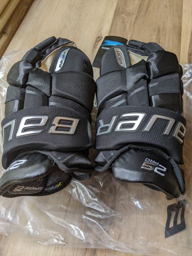 Two (2) pairs New Bauer Supreme 2S Pro Gloves 13"