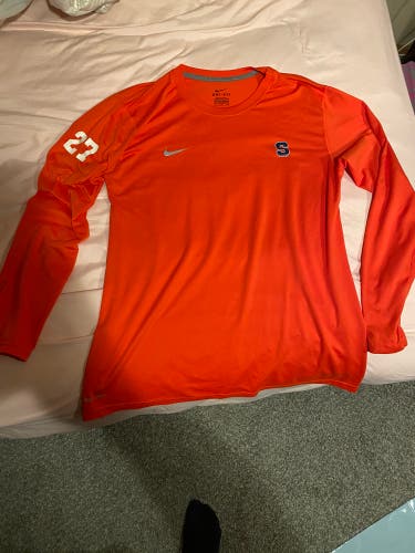 Syracuse Nike long sleeve shooter shirt, #27 On Arm