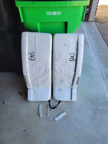 Used 32" Warrior Ritual G5 Goalie Leg Pads