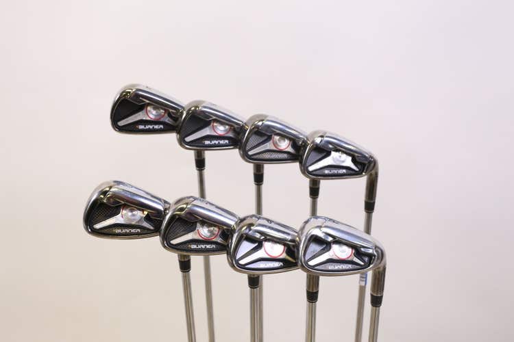 TaylorMade Burner 4-PW-AW Iron Set Stiff Flex Steel Shaft Right Handed