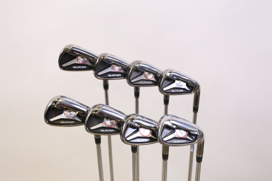 TaylorMade Burner 4-PW-AW Iron Set Stiff Flex Steel Shaft Right Handed
