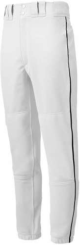 New W/Defect Mizuno Boy's Premier Piped Baseball Pants White Black Size XXXL