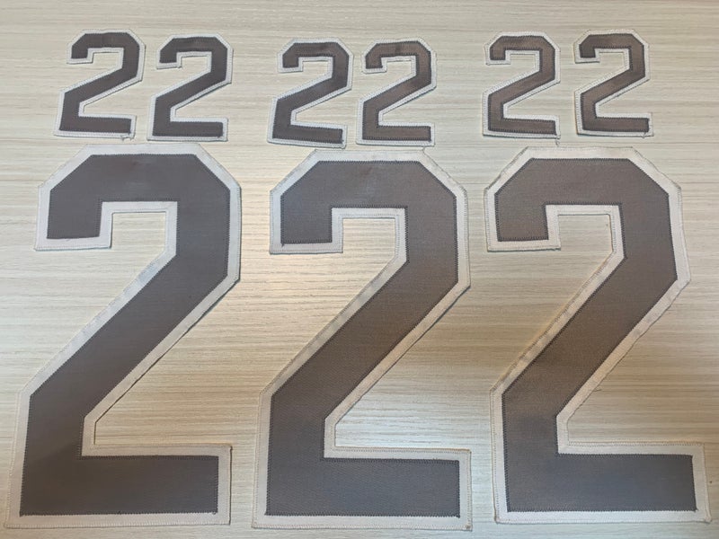Hockey Jersey Numbers Individual Sets (1 Large back plus 2 arm