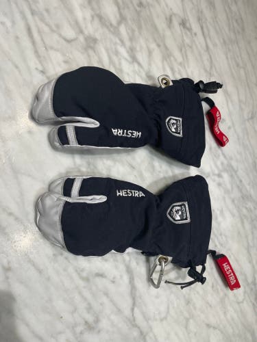 Hestra Army Leather Heli 3-Finger Glove- YOUTH size 7