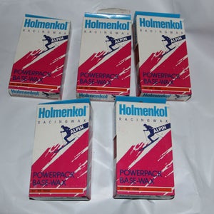 Holmenkol  ski Wax 200 grams  red powerpack  Germany  18F tp 7F wax additives-5 PACK