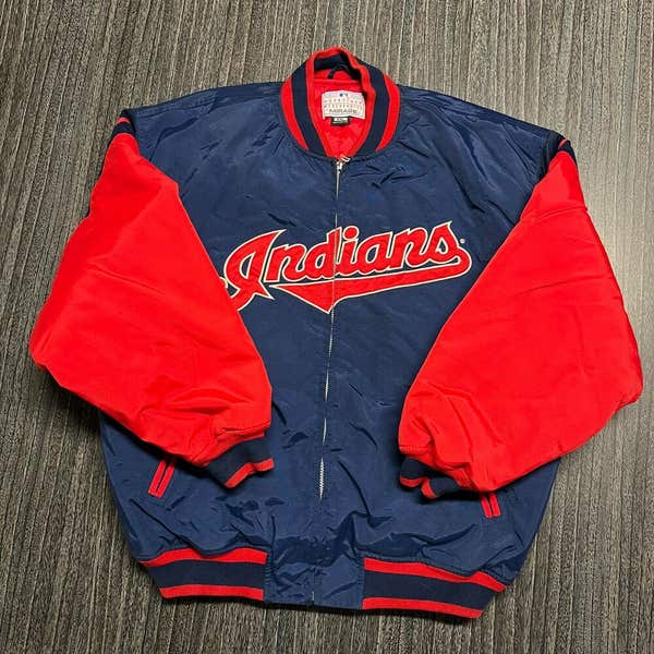 Cleveland Indians Jacket Men 2XL Adult Blue Mirage Wahoo MLB