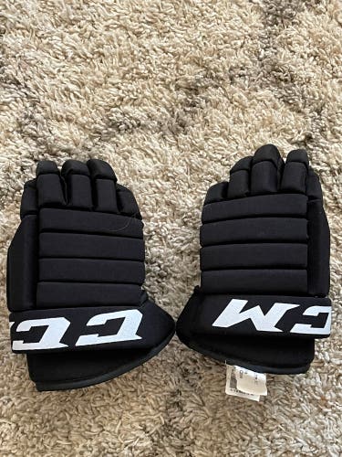 CCM 30cm/12" Black hockey gloves CCMHGLTP 12 inch