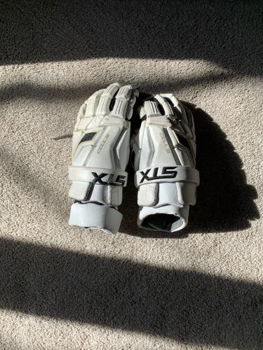 Used Player's STX 13" Cell III Lacrosse Gloves