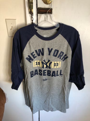 New York Yankees Nike men’s MLB 3/4 Cooperstown tee L