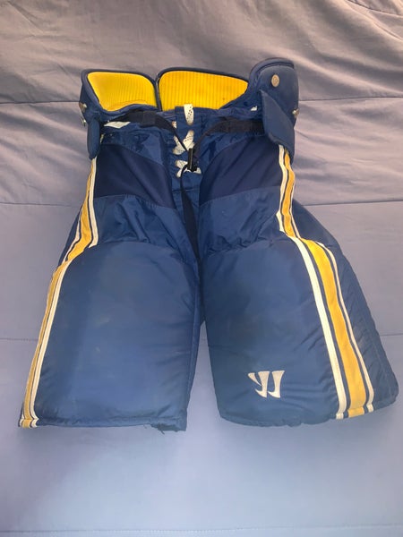 Warrior Franchise Hockey Pants- Made In Canada - Blues colors- Royal/gold/white- Large