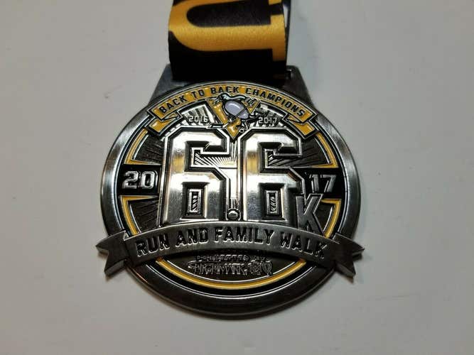 MARIO LEMIEUX 6.6k 2017 Back to Back Stanley Cup Champions Race Medal Adult Size