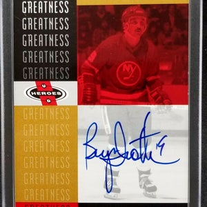 2000-01 Upper Deck Heroes Signs of Greatness Bryan Trottier ON CARD AUTO