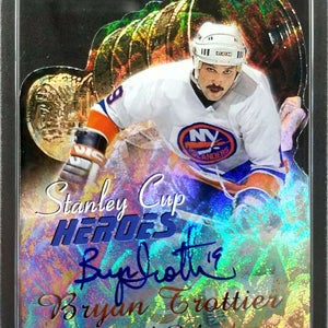 2000-01 Topps Stanley Cup Heroes Autographs Bryan Trottier ON CARD AUTO #SHBT