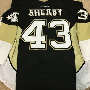 CONOR SHEARY 15'16 ROOKIE Cup yr Pittsburgh Penguins Set 2 Game Worn Used Jersey