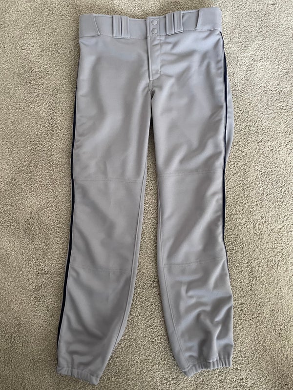 Grey With Scarlet Piping Adult XXL Majestic Baseball Pants