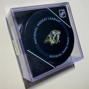 *New* NHL, Nashville Predators, 2021 Official Game Hockey Puck, In Display Cube