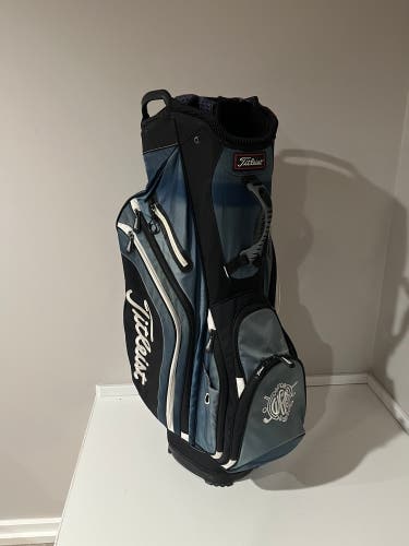 Titelist Blue, Black and White Cart or Carry Bag, Few Rips and Tears