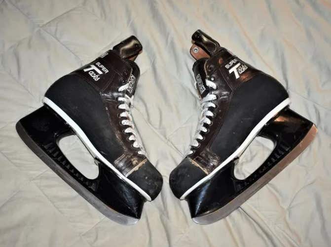 Vintage Leather CCM Super Tacks Hockey Skates, Senior Size 8.5
