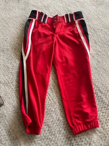 Red Used Size 28 Boombah Pants
