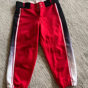 Red Used Size 28 Boombah Pants