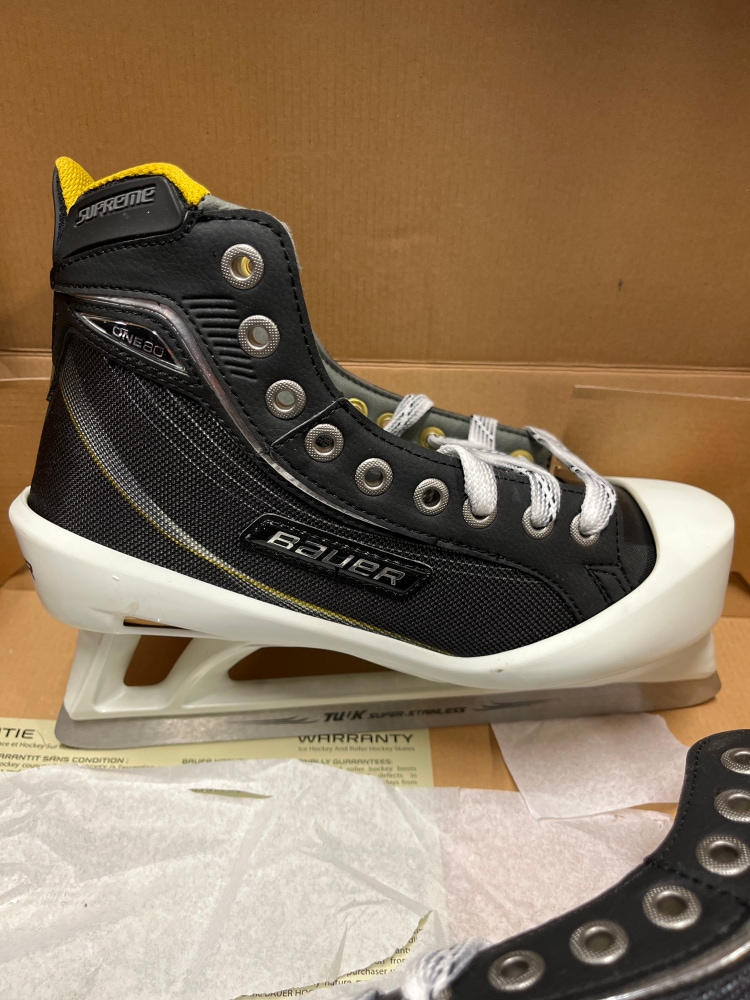 Junior Bauer Regular Width  Size 5.5 Supreme One80 Hockey Goalie Skates