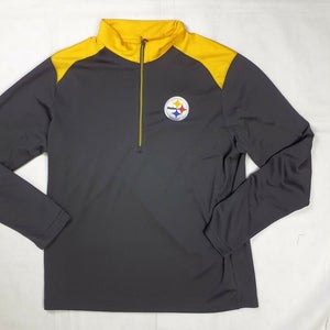 Antigua Pittsburgh Steelers NFL 1/2 Zip Pullover Men's L Black 104361918B4067