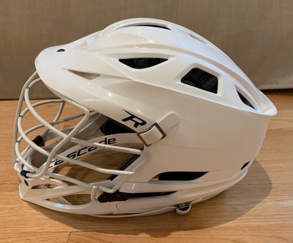 White R Helmet