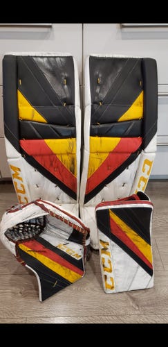 Very rare Used 34" Regular CCM Eflex 5 Goalie Full Set Pro Stock