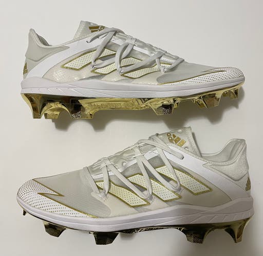 White Men's Molded Cleats Low Cut Adizero Afterburner
