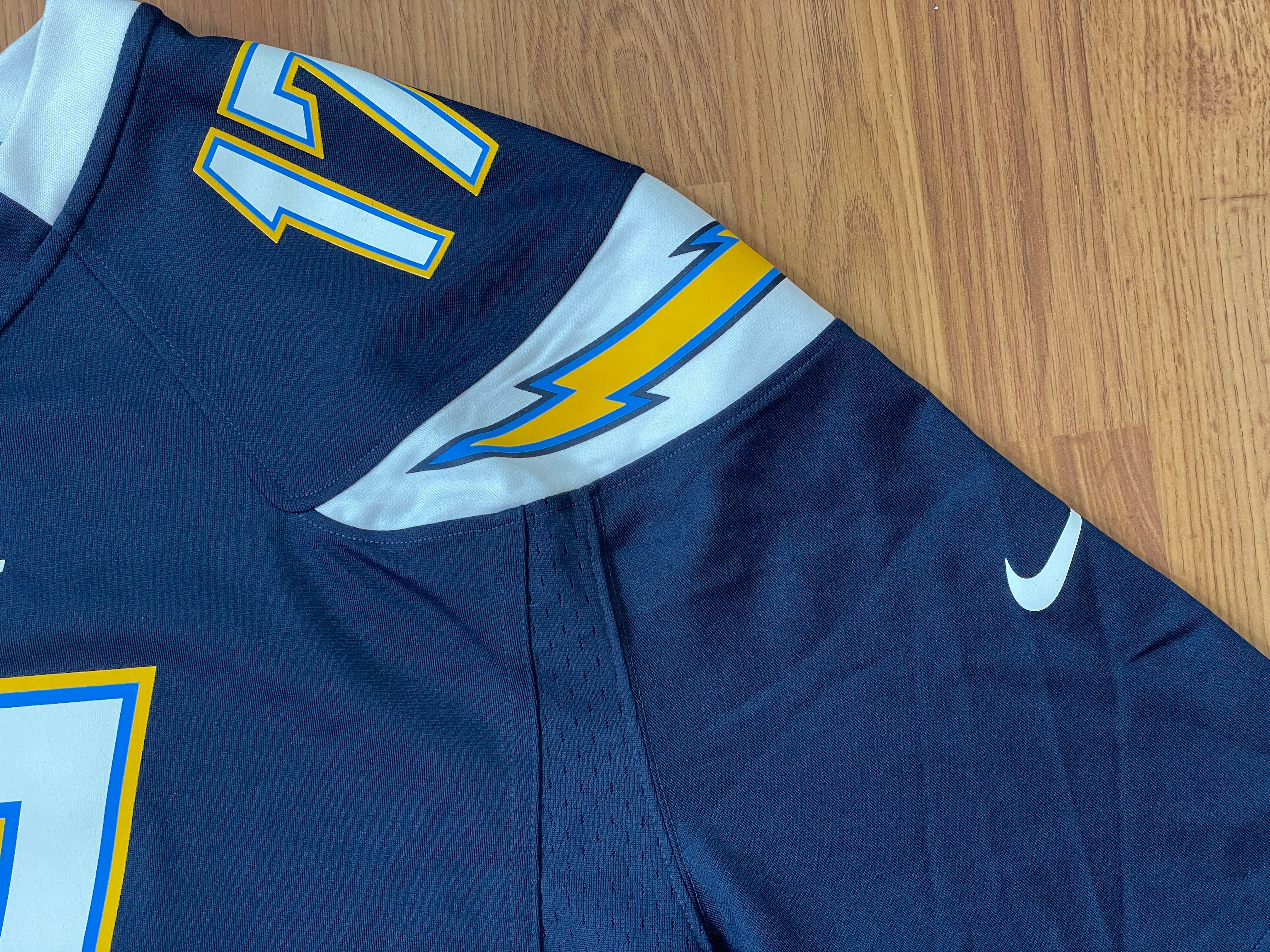 Nike On Field NFL Jersey San Diego LA Chargers Rivers #17 Size 56 Light  Blue