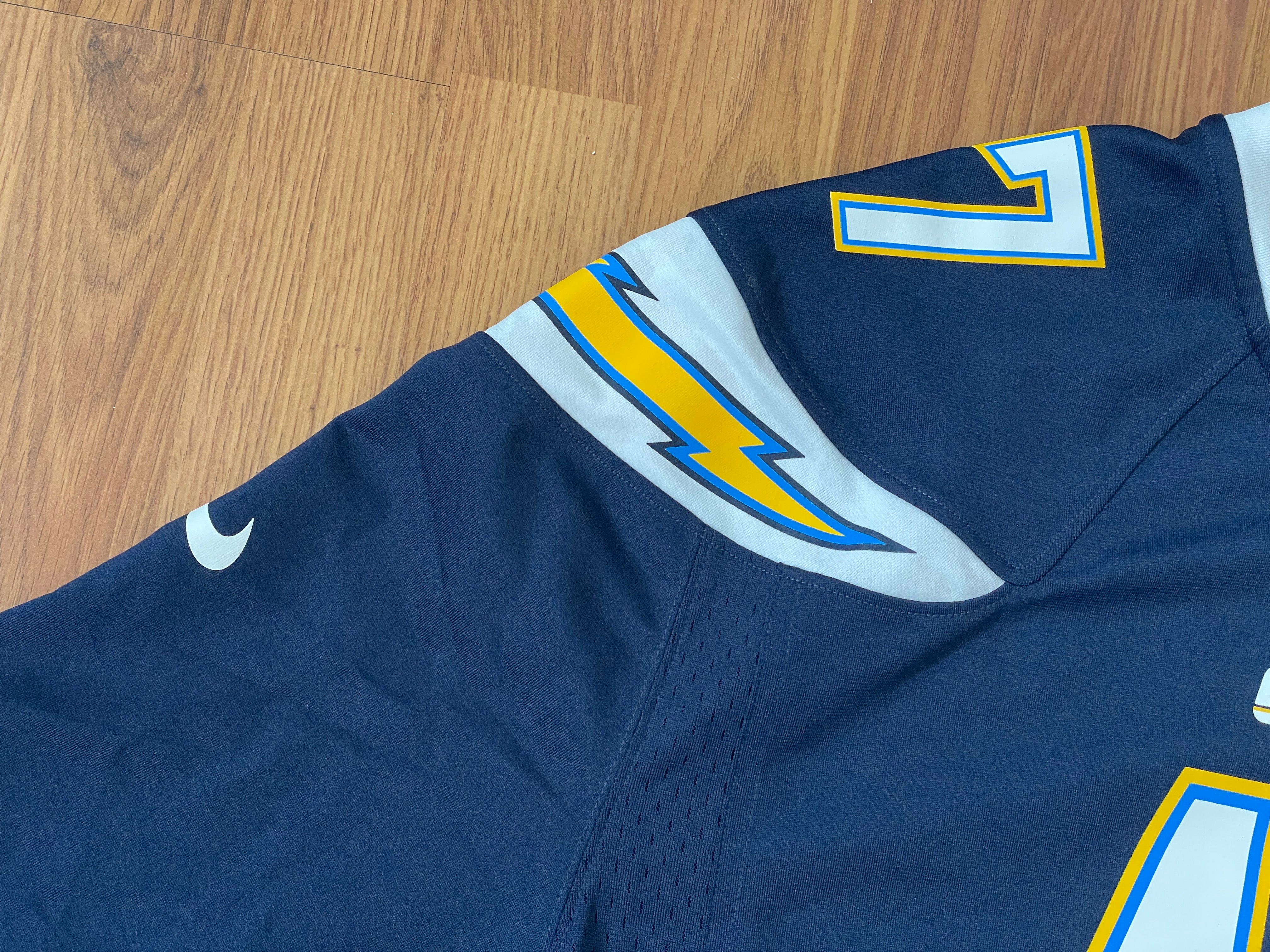 LA San Diego Chargers Philip Rivers Nike Powder Blue Jersey OnField XL  25x33”