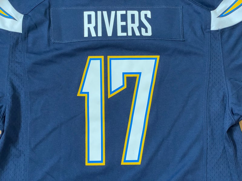 Nike San Diego Chargers No.17 Philip Rivers Lights Out Black Elite Jersey