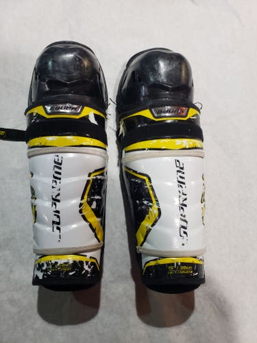 Colorado Avalanche Game Used Pro Stock Bauer 2S Pro Shin Pads 15"