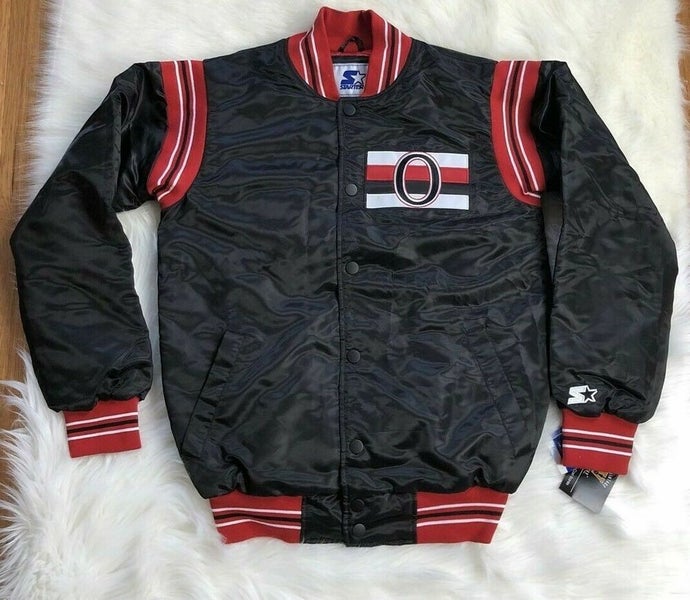 Ottawa Senators NHL Snap Up Bomber Winter Jacket, Starter, Black & Red