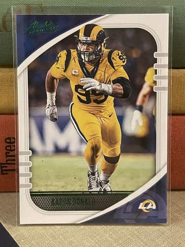 2020 Panini Absolute #61 Aaron Donald  Los Angeles Rams Green Parallel