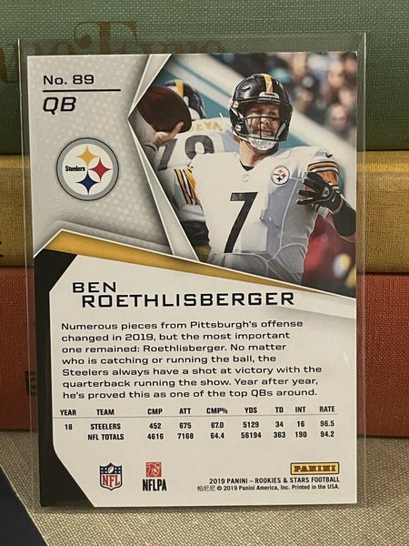 2019 Panini Rookies & Stars #89 Ben Roethlisberger Pittsburgh Steelers Big  Ben